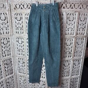 Vintage Outback Red Jodhpur Pant Size 2 Green Corduroy Riding Equestrian Pleated